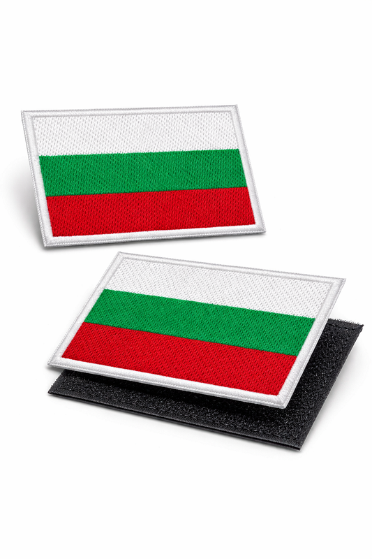 Vyšívaná nášivka velcro 5x8 cm - bulharská vlajka