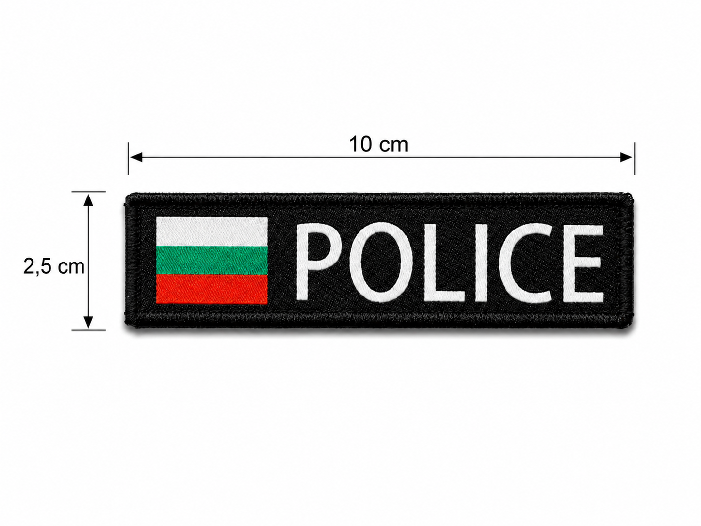 Nášivka POLICE 10x2.5 cm s suchým zipem
