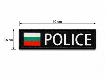 Nášivka POLICE 10x2.5 cm s suchým zipem