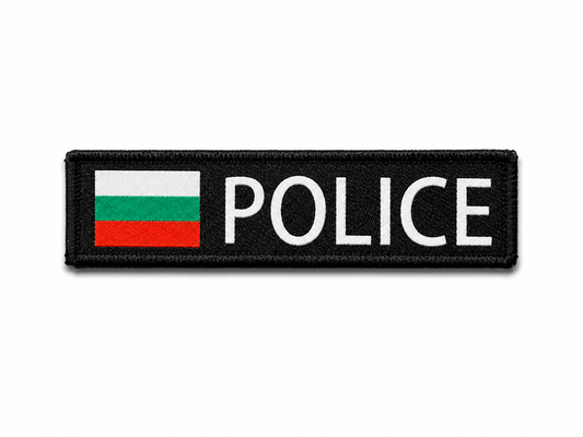 Plasture POLICE 10x2.5 cm cu bandă velcro pe spate