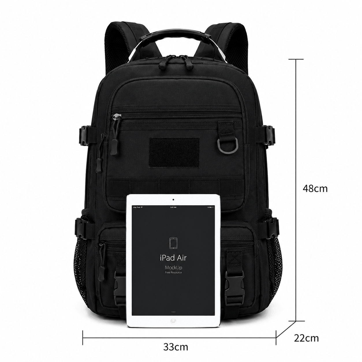 Taktický batoh Black Airsoft Tactical Backpack 35L 600D