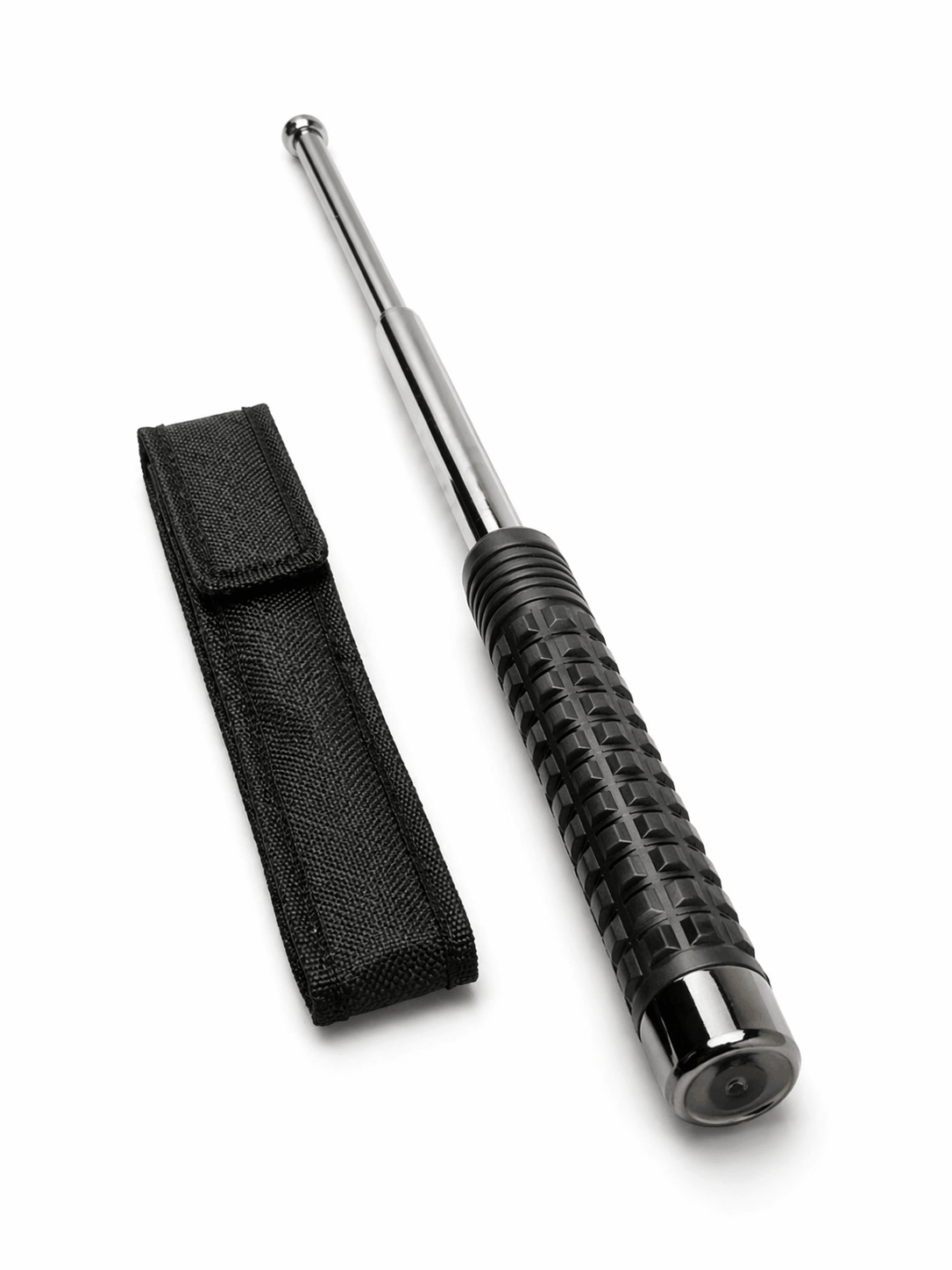 Telescopická ocelová tyč Black Airsoft TITAN 52cm s pouzdrem – Chrom