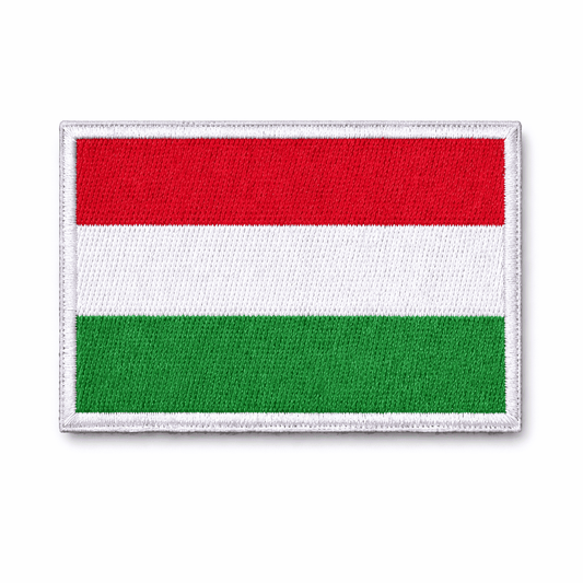 Vyšívaná nášivka velcro 5x8 cm - maďarská vlajka