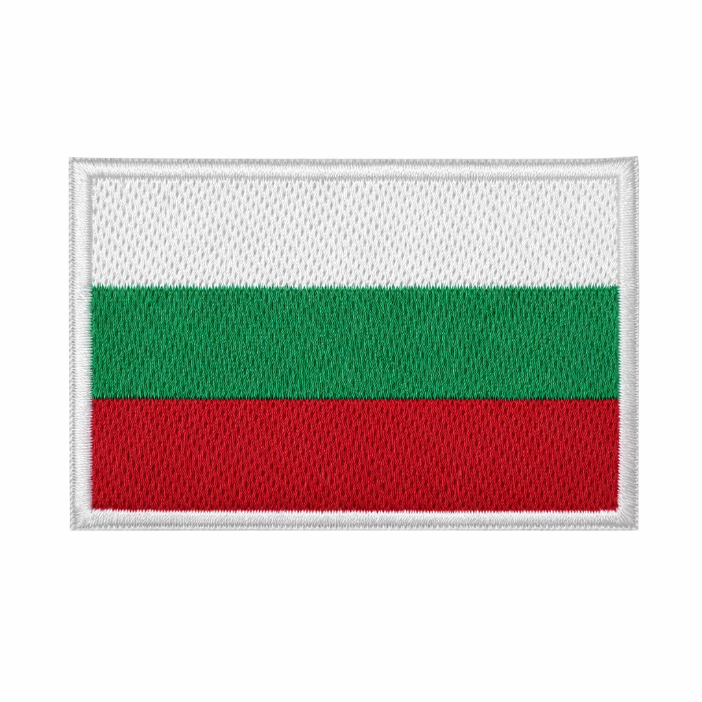 Vyšívaná nášivka velcro 5x8 cm - bulharská vlajka