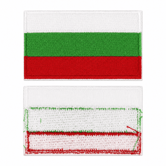 Nášivka bulharské vlajky 6.3x3.8 cm – termo lepicí bez velcro