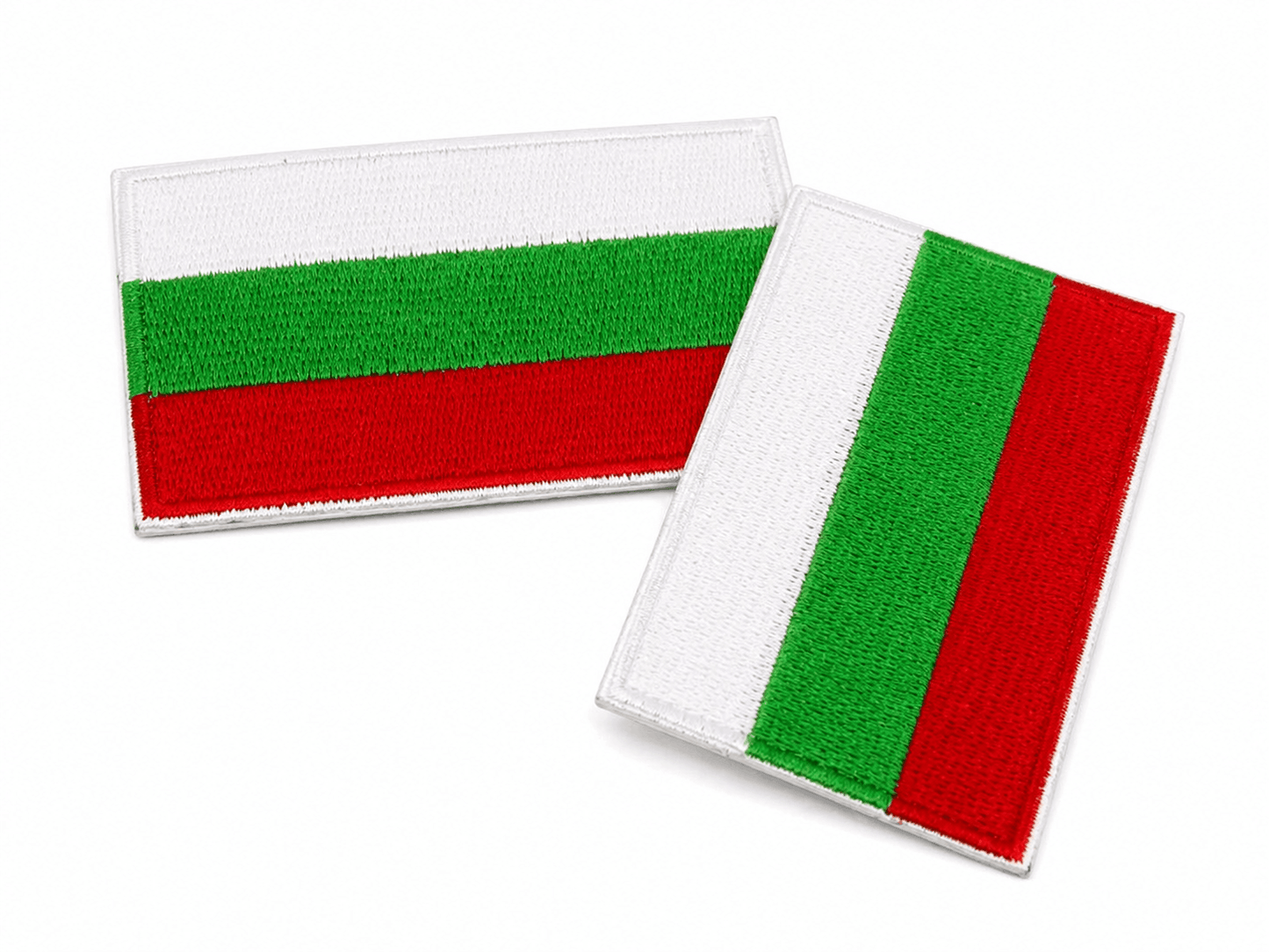 Nášivka bulharské vlajky 6.3x3.8 cm – termo lepicí bez velcro