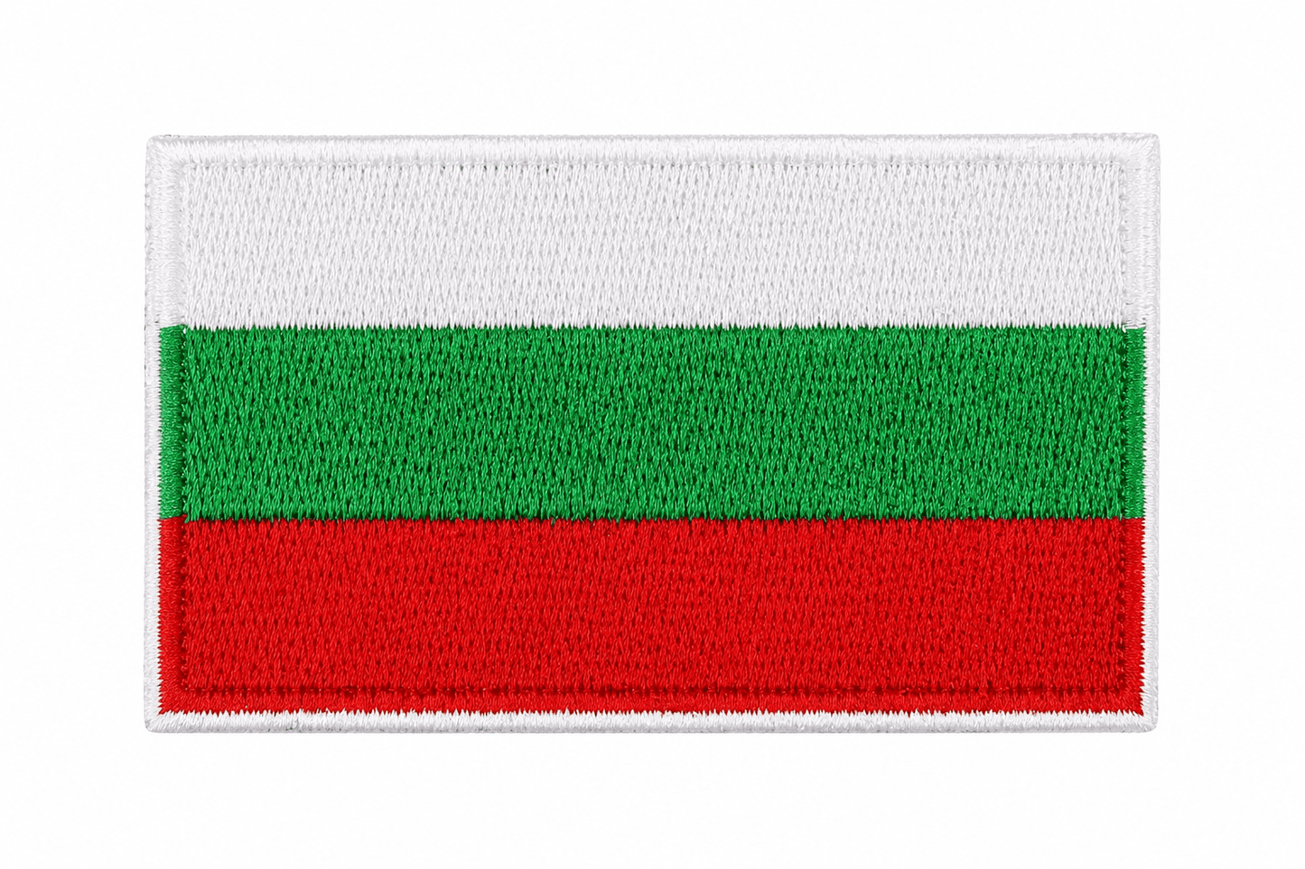 Nášivka bulharské vlajky 6.3x3.8 cm – termo lepicí bez velcro
