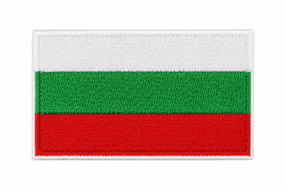 Nášivka bulharské vlajky 6.3x3.8 cm – termo lepicí bez velcro