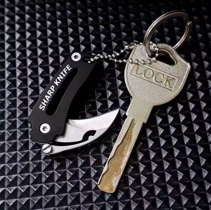 Mini skládací zakřivený nůž na klíče – kompaktní EDC nástroj