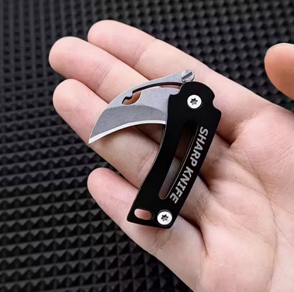 Mini skládací zakřivený nůž na klíče – kompaktní EDC nástroj