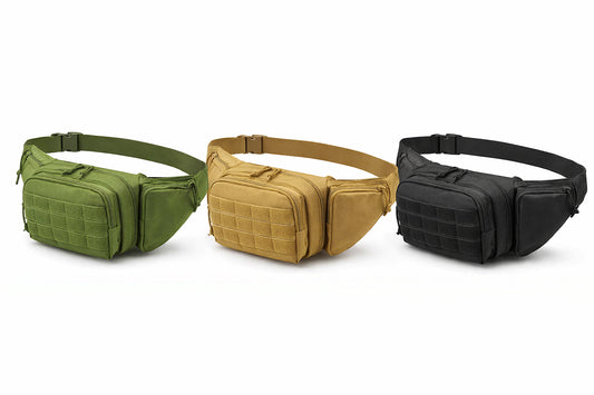 Geantă tactică de șold cu sistem MOLLE și compartiment pentru pistol 600D