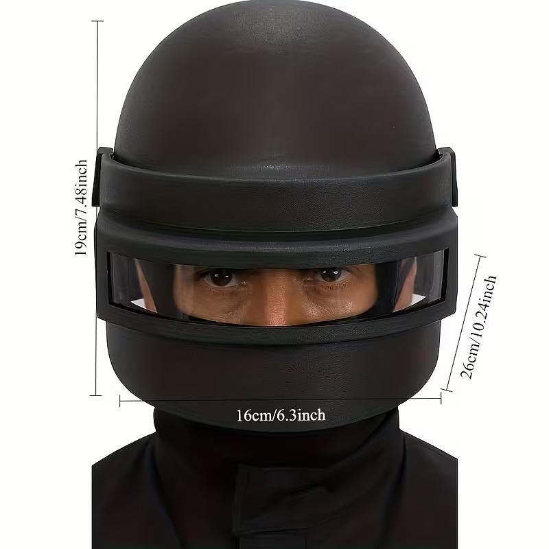 Cască de protecție tactică cu vizor – stil SWAT, neagră