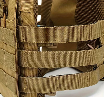 Taktická vesta Plate Carrier, systém MOLLE, nastavitelná