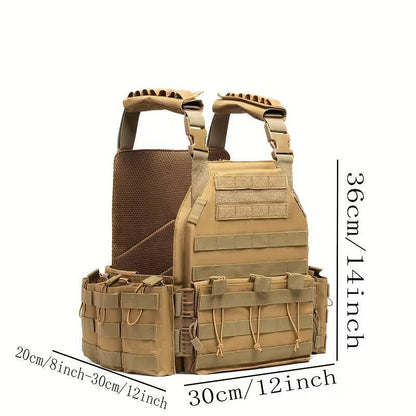Taktická vesta Plate Carrier, MOLLE systém, s moduly - nastavitelná