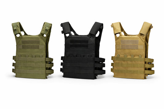 Taktická vesta Plate Carrier, systém MOLLE, nastavitelná