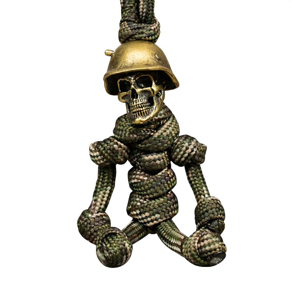 Breloc tactic Paracord Craniu Soldat