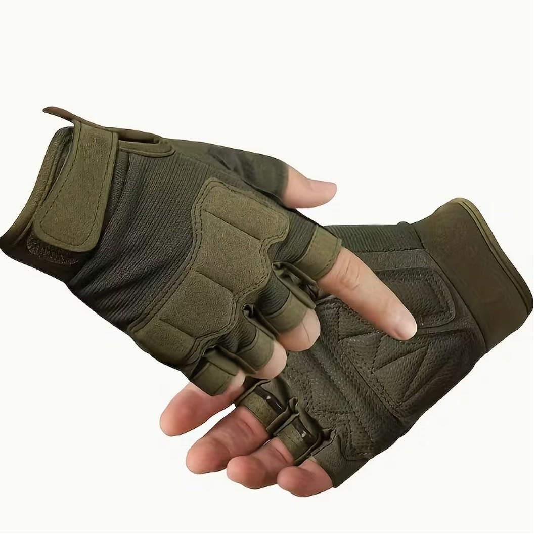Тактически ръкавици без пръсти с подсилена защита