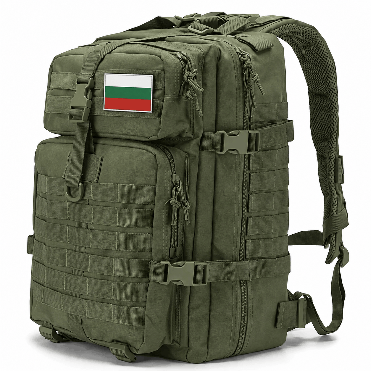 Taktický batoh 45L, velcro s bulharskou vlajkou 900D