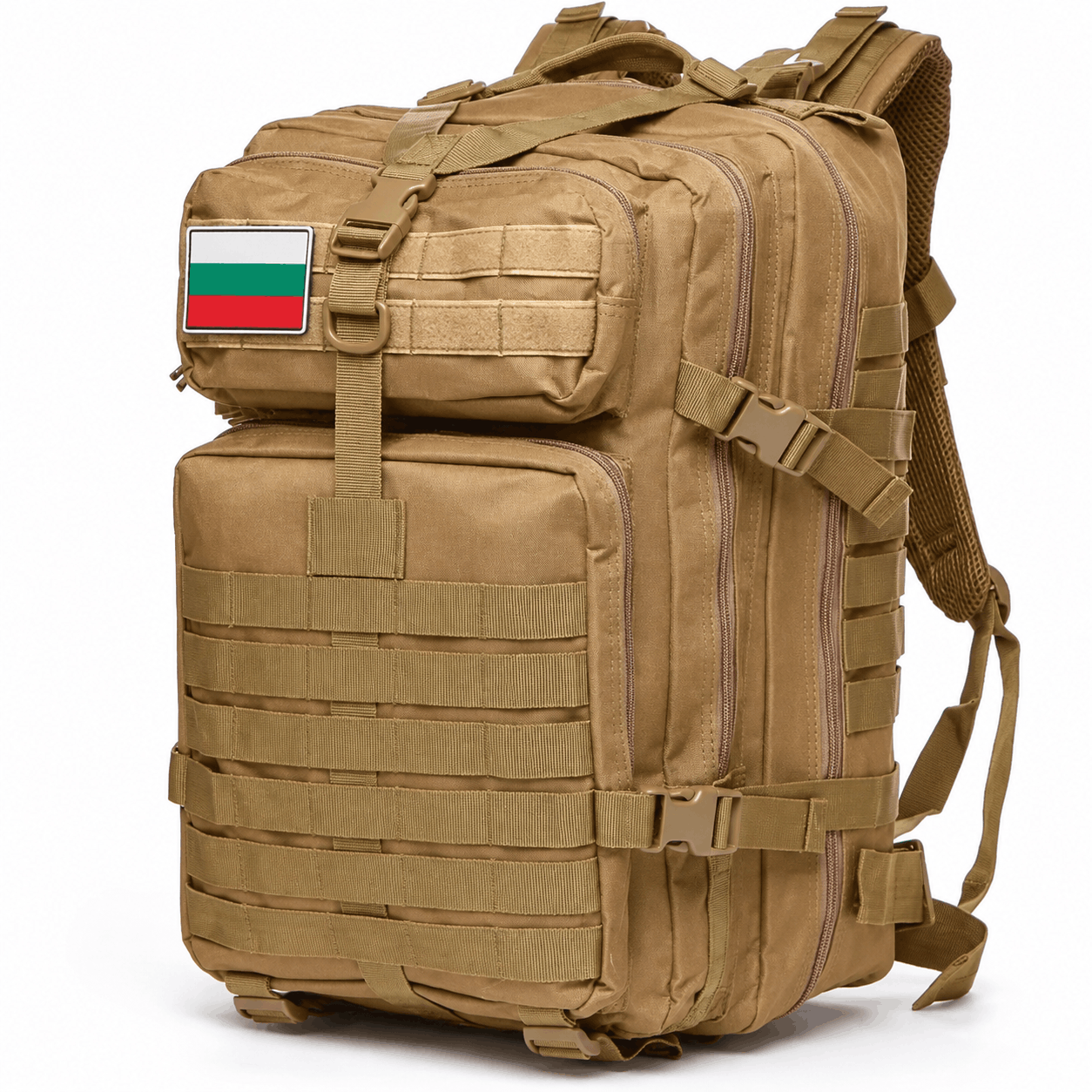 Taktický batoh 45L, velcro s bulharskou vlajkou 900D
