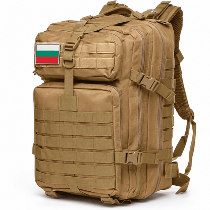 Taktický batoh 45L, velcro s bulharskou vlajkou 900D