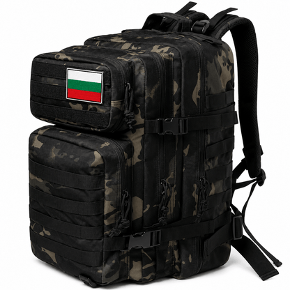 Taktický batoh 45L, velcro s bulharskou vlajkou 900D