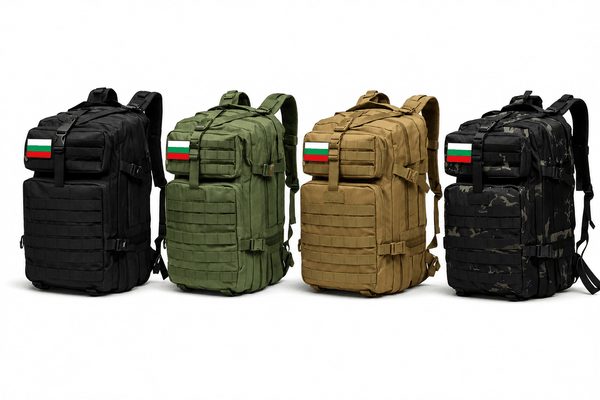 Taktický batoh 45L, velcro s bulharskou vlajkou 900D