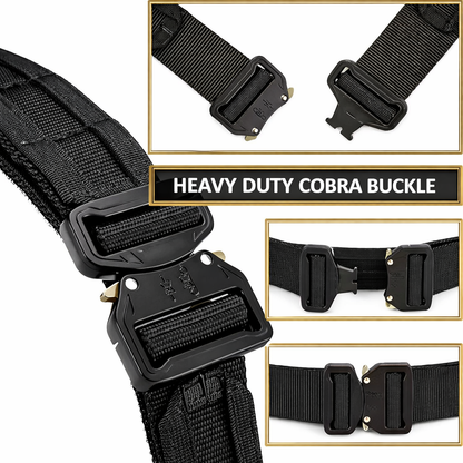 Taktický MOLLE opasek s vnitřním opaskem a kovovou sponou - 130 cm